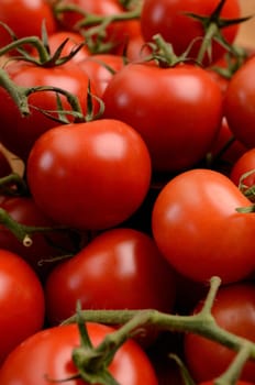 Fresh tomatoes on a kitchen table