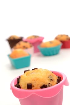 Colorful muffins in a kitchen