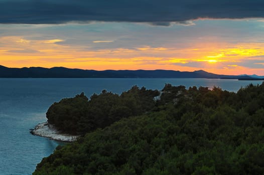 Sunset at Croatian coast