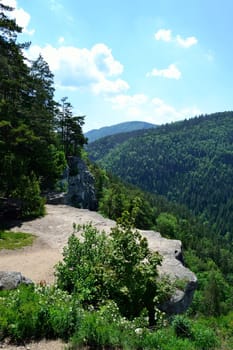 View from a cliff in Slovak Paradise