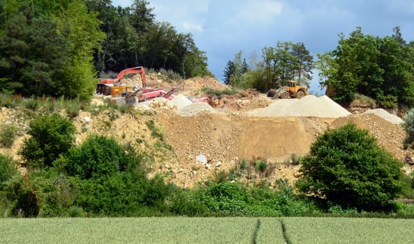 Working in the quarry