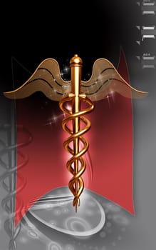 Digital illustration of Medical symbol in colour background