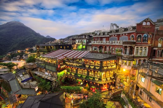 Hillside teahouses in Jiufen, Taiwan for adv or others purpose use