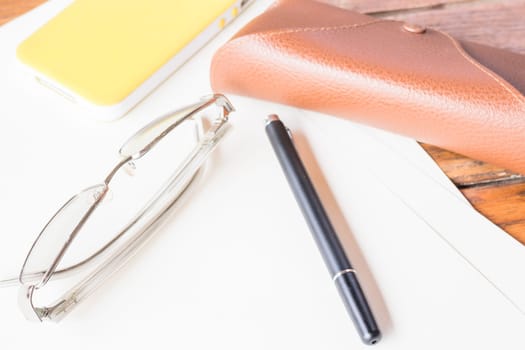 Working table of freelance create ideas, stock photo