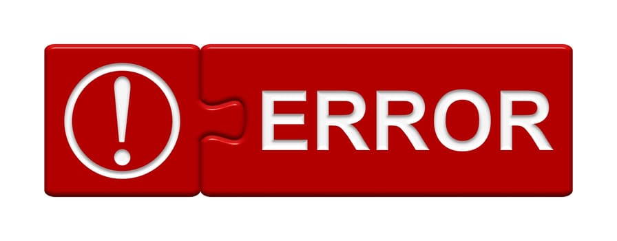 Puzzle button red: Error