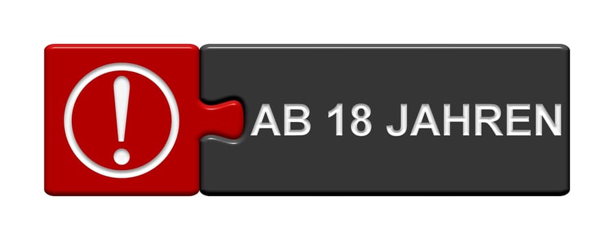 Puzzle button red black: From 18 years