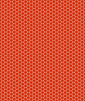 Honeycomb pattern red white