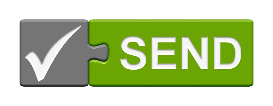 Puzzle button grey green: Send