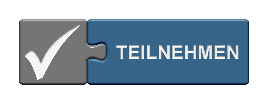 Puzzle button grey blue: Participate