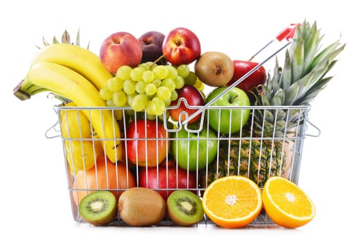 Composition with variety of fresh fruits. Balanced diet.