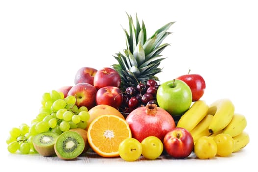 Composition with variety of fresh fruits. Balanced diet.