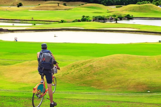 Bike riding with nice background for adv or others purpose use