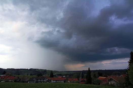 Dark thunderstorm clouds