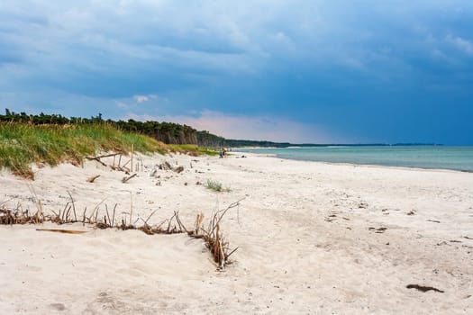 The famous Darsser Weststrand, peninsular Fischland-Darss-Zingst, severe weather