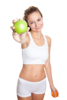 Woman on a heathy diet to keep that perfect body