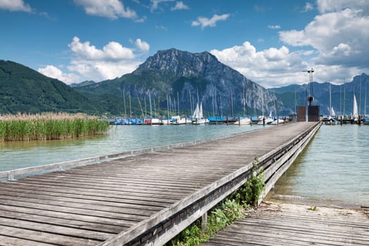 Beautiful Traunsee lake close to Salzburg in Austria