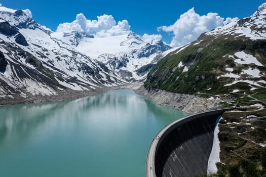 Kaprun Reservoir,landscape in the Hohe Tauern in Austria
