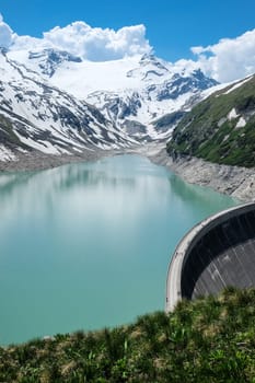 Kaprun Reservoir,landscape in the Hohe Tauern in Austria