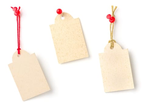 Three pendants made of cardboard