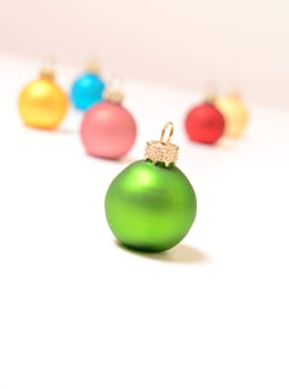 Colorful Christmas baubles