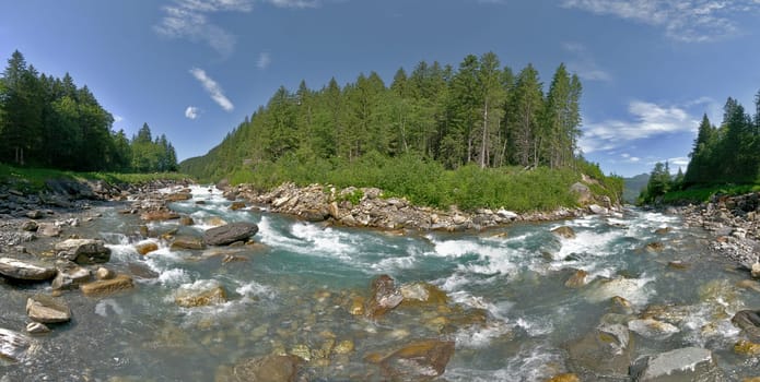 Rychenbach at the foot of the Rosenlaui Glacier