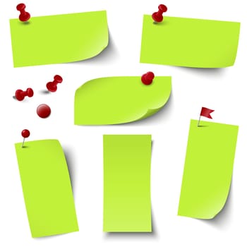 vector of empty papers collection with office accessories