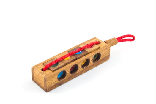 Color Wooden Toy on white background