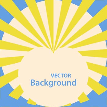 Retro ray colors background with heart silhouette.