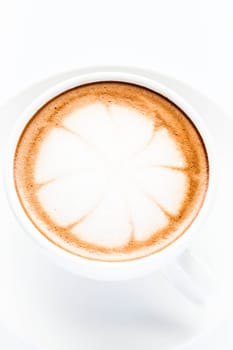 Hot cafe mocha cup isolated on white background