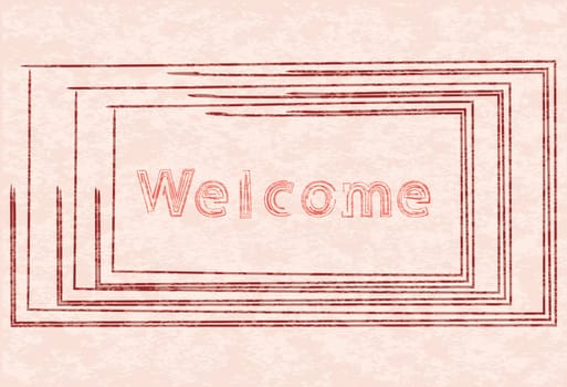 Welcome, greeting sign board, a vector illustration.
