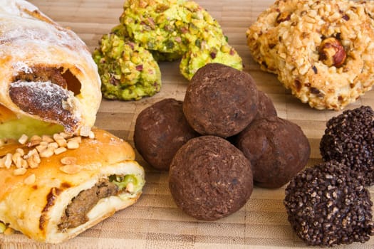 Close-up of sweets and cakes