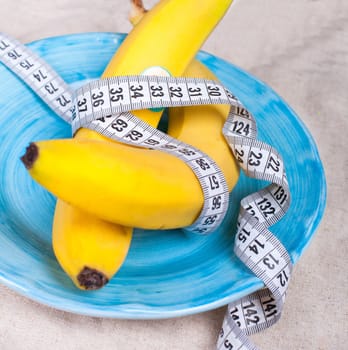 Banana with tape measure