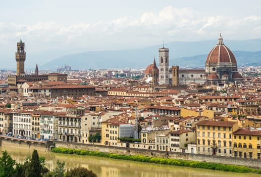 Aerial view of Tuscanys juwel Florence