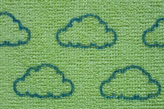 Green clean microfiber kitchen duster with screenprinting