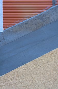 View of brick and plaster in a construction site