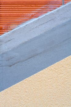 View of brick and plaster in a construction site