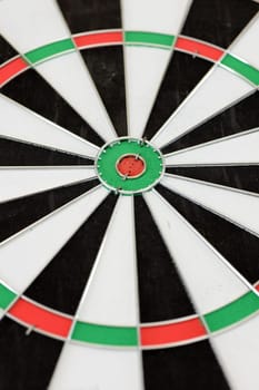 A close up shot of a Dart Board