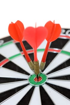 A close up shot of a Dart Board