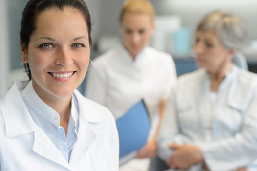 Professional dentist  woman nurse with patient woman dental surgery