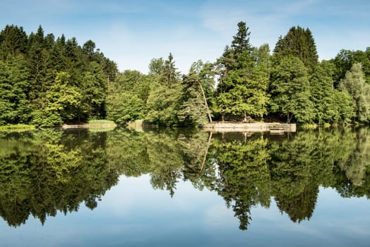 Recreation area Ebnisee in the Swabian forest