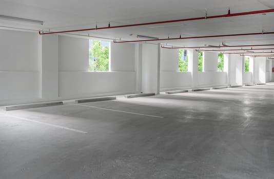 Empty parking lot