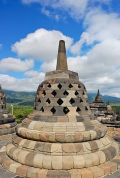 Borobudur stupa in Central Java, Indonesia