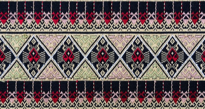Pattern of Thai woven fabric background