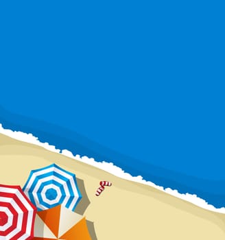 A summer beach background illustration