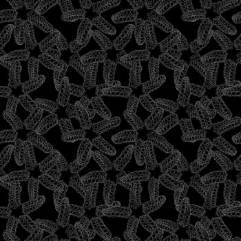 Monochrome starfish seamless pattern design pattern