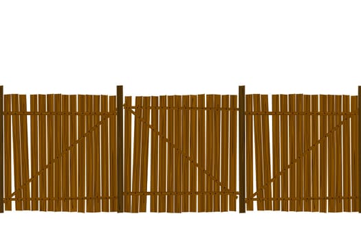 Wooden fence seamless pattern design over white background