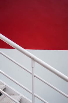 Stairway on the side of building