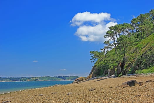 Stone beach near Quilien,Landévennec,Finistére,Brittany,France