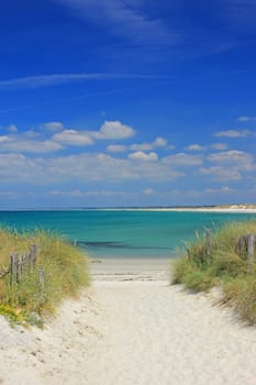 Sandy beach near Tronoen,Finistere,Brittany,portrait