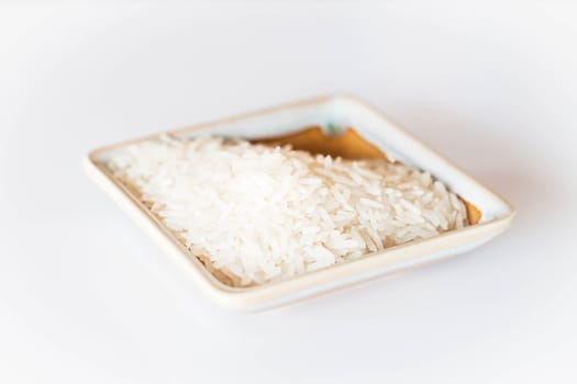 White rice cereal food on clean table